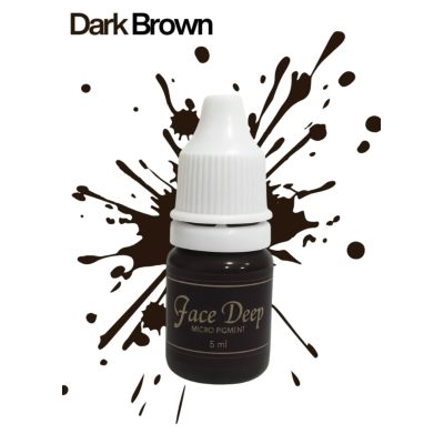  Face Deep 5ml Microblading Boyası Kalıcı Makyaj Boyası Dark Brown (Koyu Kahve) %100 orijinal, Profesyonel Micro Pigment