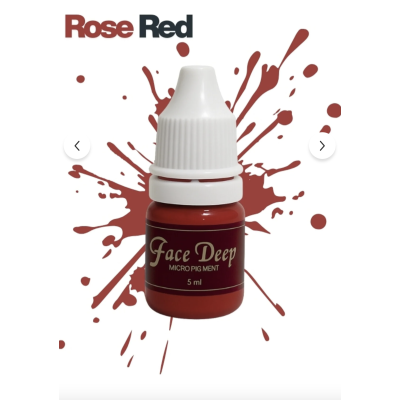 Face Deep 5ml Kalıcı Makyaj Boyası (Rose Red) %100 orjinal, Profesyonel Kalıcı Makyaj Dudak Boyası Micro Pigment