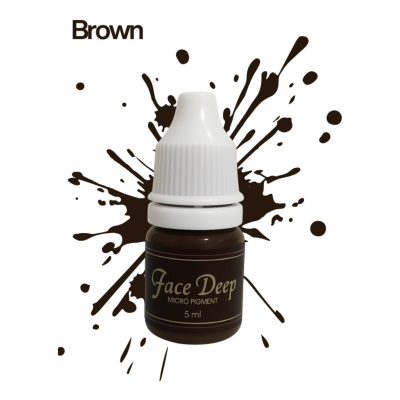 Face Deep 5ml Microblading Boyası Kalıcı Makyaj Boyası Brown (Kahve) %100 orjinal, Profesyonel Micro Pigment