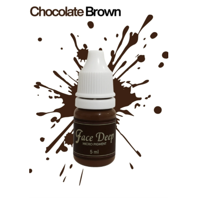 Face Deep 5ml Microblading Boyası Kalıcı Makyaj Boyası Chocolate Brown (Çikolata kahve) yüksek pigment %100 orjinal, profesyonel Micro Pigment