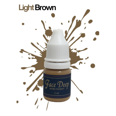 Face Deep 5ml Microblading Boyası Kalıcı Makyaj Boyası Light Brown (Açık Kahve) %100 orijinal, Profesyonel Micro Pigment