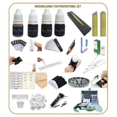 Face Deep Microblading Tam Profesyonel Seti Microblading Uygulama Ve Eğitim Seti Set 5